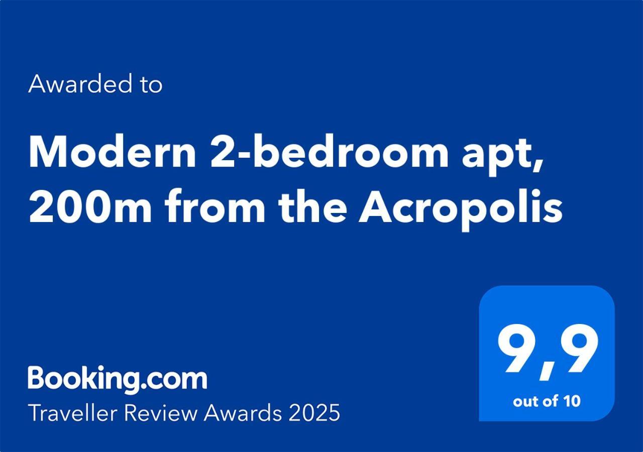 Modern 2-Bedroom Apt, 200M From The Acropolis Athen Eksteriør billede